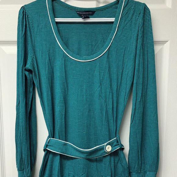 FCUK Turquoise Casual Dress Top - Picture 1 of 5